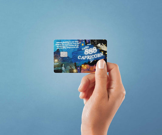 Capricorn Angel Number Design | Credit Card Sticker | Small Chip | Credit Card Skin