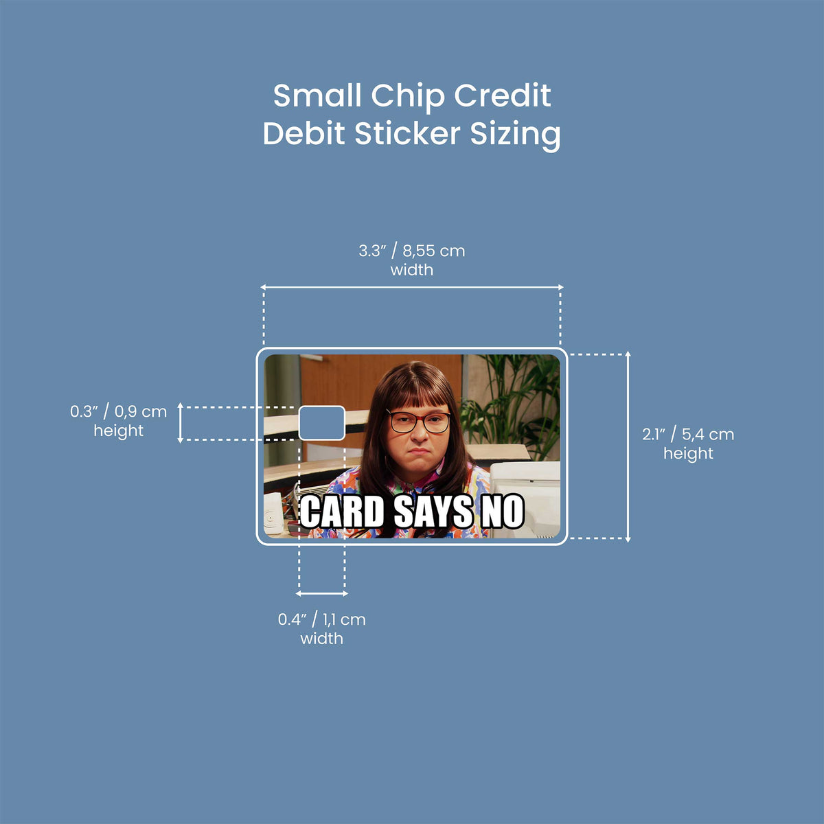 Says No - Premium Vinyl Credit Card Skin Cover by Wonderwallsboutique