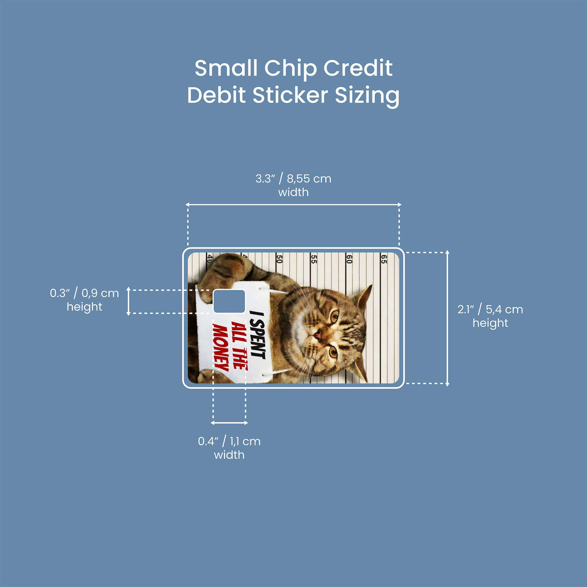 Cat Mugshot - Premium Vinyl Credit Card Skin Cover by Wonderwallsboutique