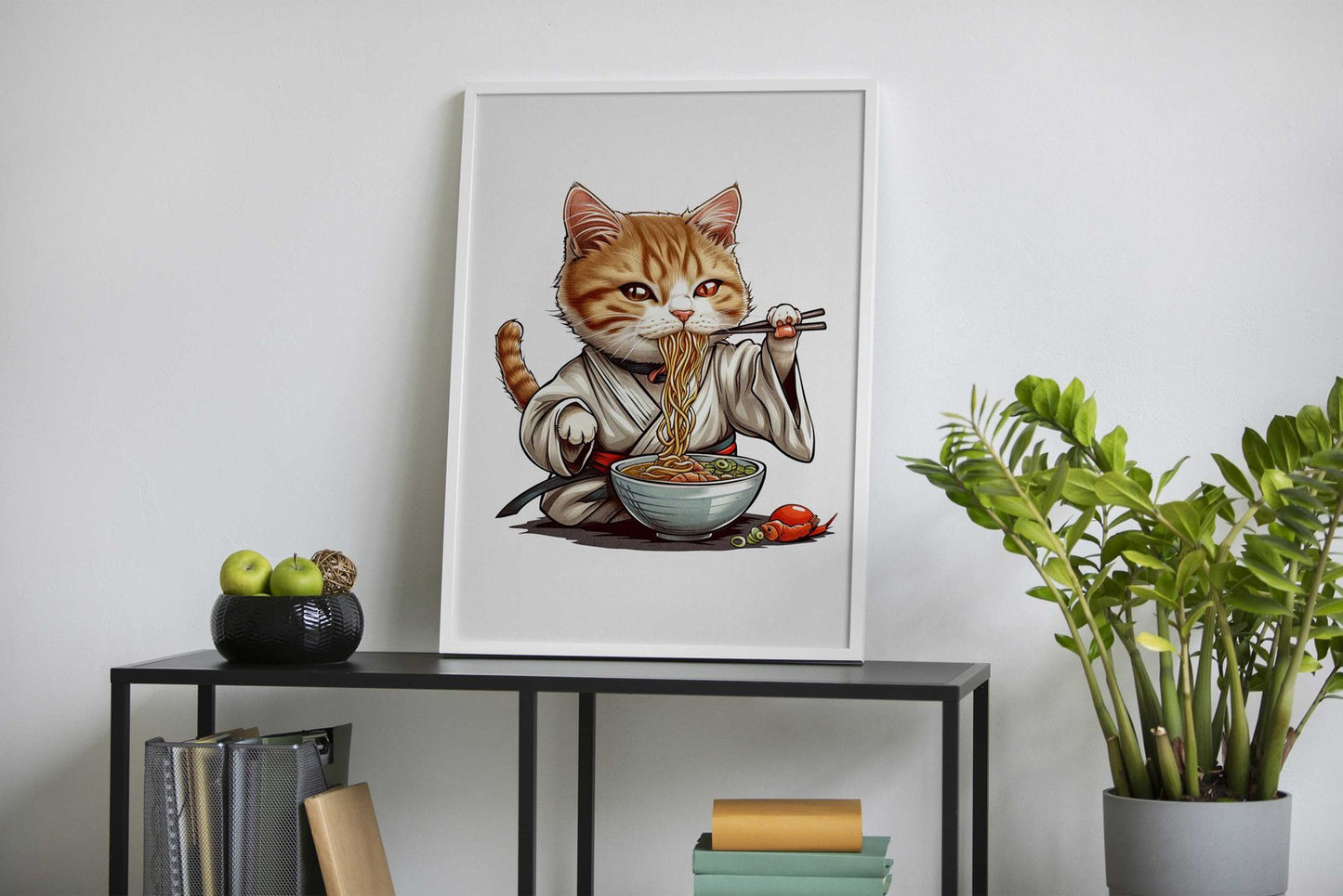 cat ramen japanese Asian Style Poster | Wall Art for Home & Office | High-Quality Print