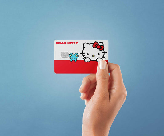 Cat and Mouse Design | Credit Card Sticker | Small Chip | Credit Card Skin