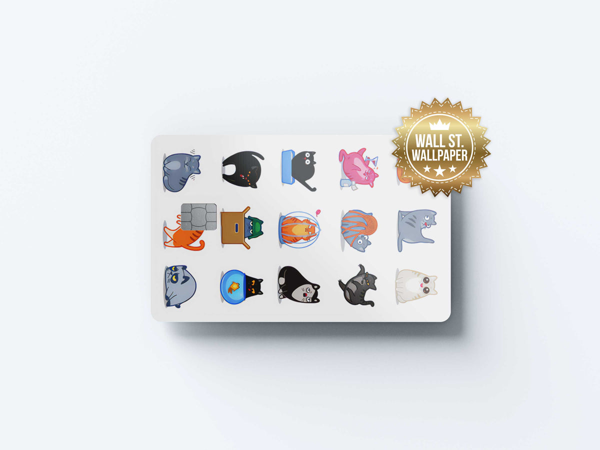 Cats - Premium Vinyl Credit Card Skin Cover by Wonderwallsboutique