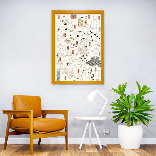 cats Asian Style Poster | Wall Art for Home & Office | High-Quality Print - High-Quality Visual Display