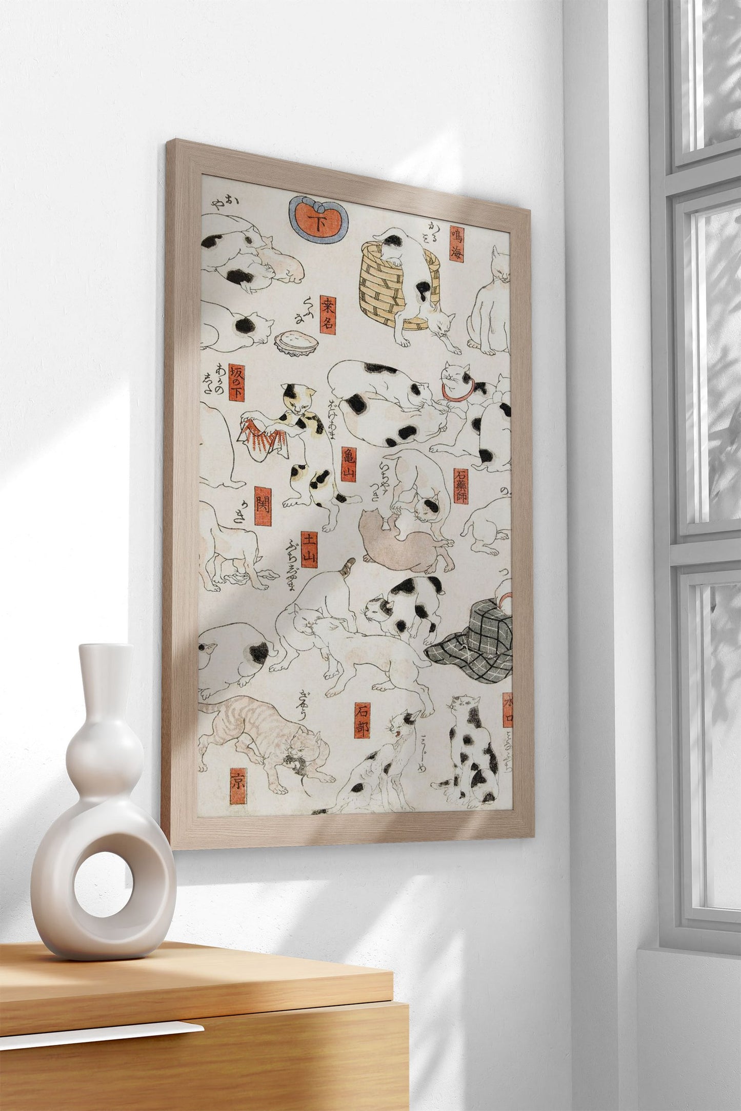 cats Asian Style Poster | Wall Art for Home & Office | High-Quality Print