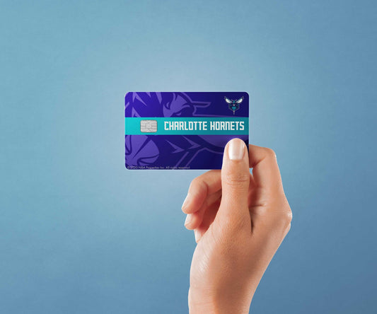 Charlotte Hornets Midcourt Design | Credit Card Sticker | Small Chip | Credit Card Skin