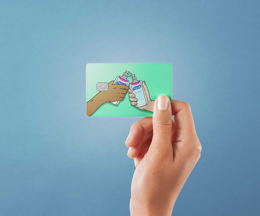Cheers Design | Credit Card Sticker | Small Chip | Credit Card Skin