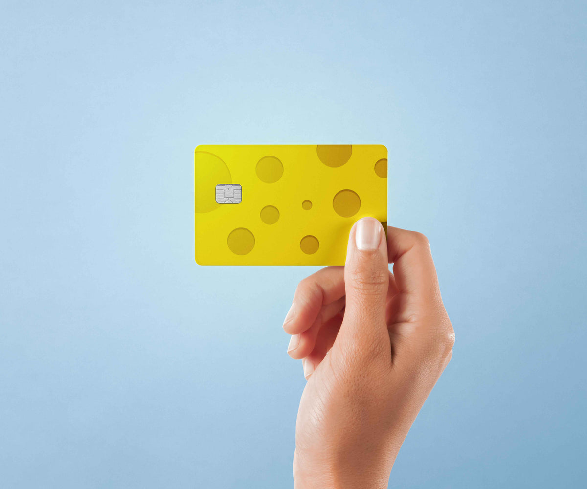 Cheese - Premium Vinyl Credit Card Skin Cover by Wonderwallsboutique