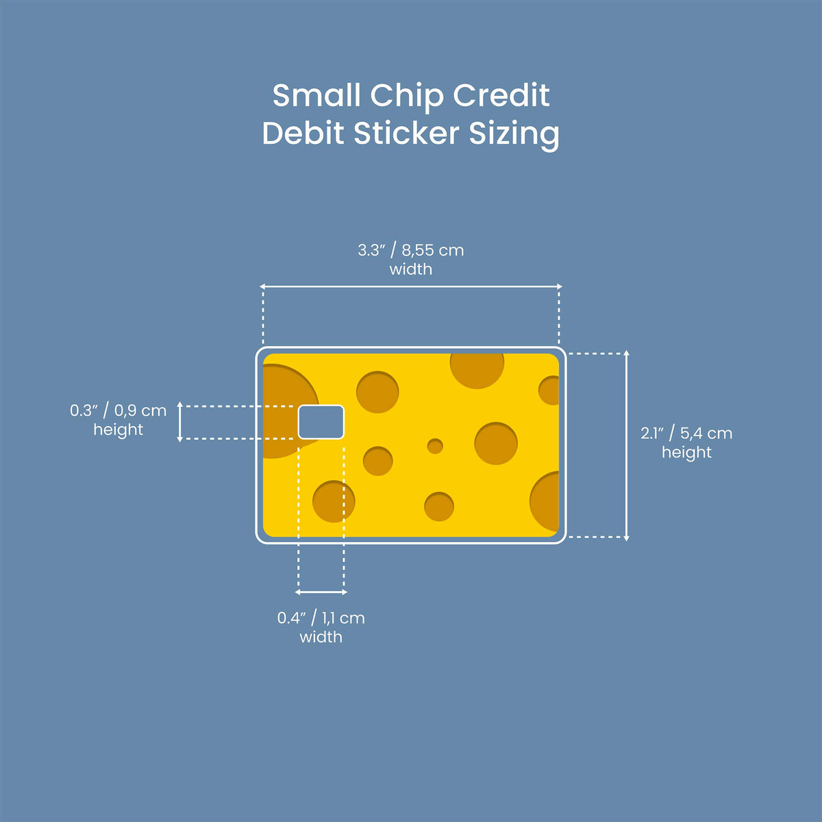 Cheese - Premium Vinyl Credit Card Skin Cover by Wonderwallsboutique