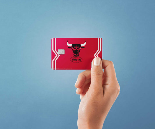 Chicago Bulls Away Warmups Hardwood Classics Design | Credit Card Sticker | Small Chip | Credit Card Skin