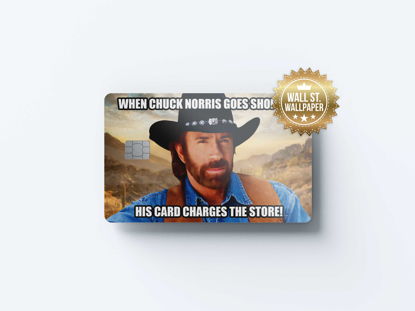 Chuck Norris Meme - Premium Vinyl Credit Card Skin Cover by Wonderwallsboutique