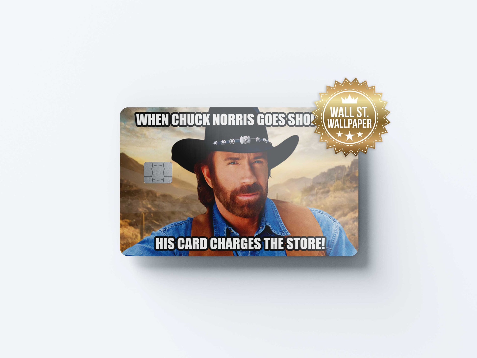 Chuck Norris Meme - Premium Vinyl Credit Card Skin Cover by Wonderwallsboutique