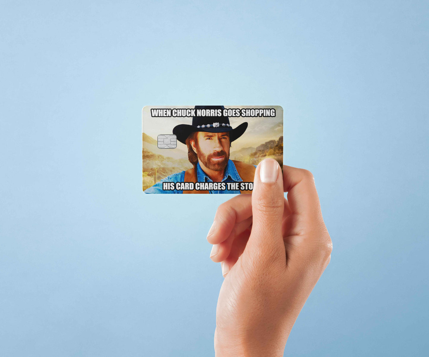 Chuck Norris Meme - Premium Vinyl Credit Card Skin Cover by Wonderwallsboutique