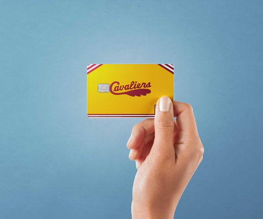Cleveland Cavaliers Away Warmups Hardwood Classics Design | Credit Card Sticker | Small Chip | Credit Card Skin