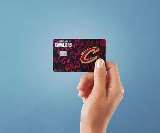 Cleveland Cavaliers Team Mural Design | Credit Card Sticker | Small Chip | Credit Card Skin
