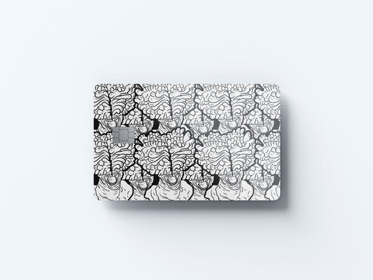Watercolor clicker sketch design | credit card sticker | small chip | credit card skin for nursery and home wall decor.