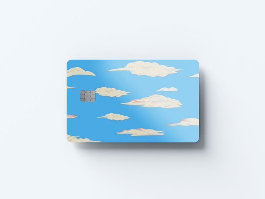 Watercolor clouds design | credit card sticker | small chip | credit card skin for nursery and home wall decor.