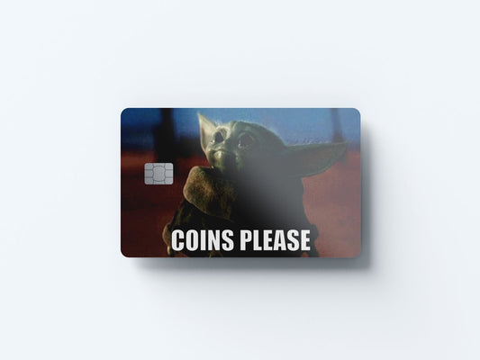 Watercolor coins please design | credit card sticker | small chip | credit card skin for nursery and home wall decor.