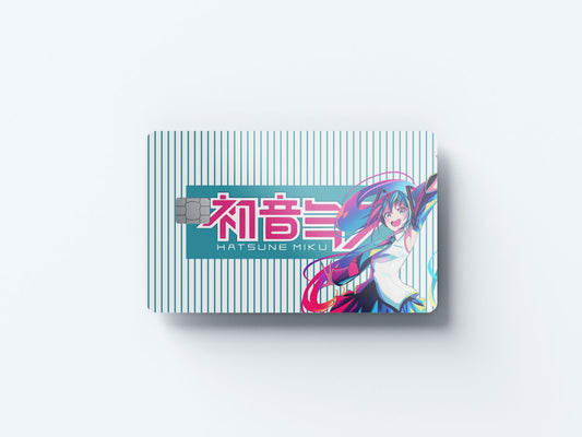 Watercolor colorful miku design | credit card sticker | small chip | credit card skin for nursery and home wall decor.