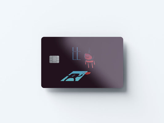 Watercolor control z design | credit card sticker | small chip | credit card skin for nursery and home wall decor.