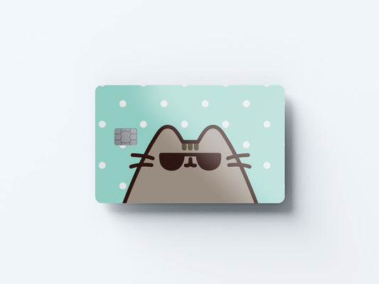 Watercolor cool cats design | credit card sticker | small chip | credit card skin for nursery and home wall decor.