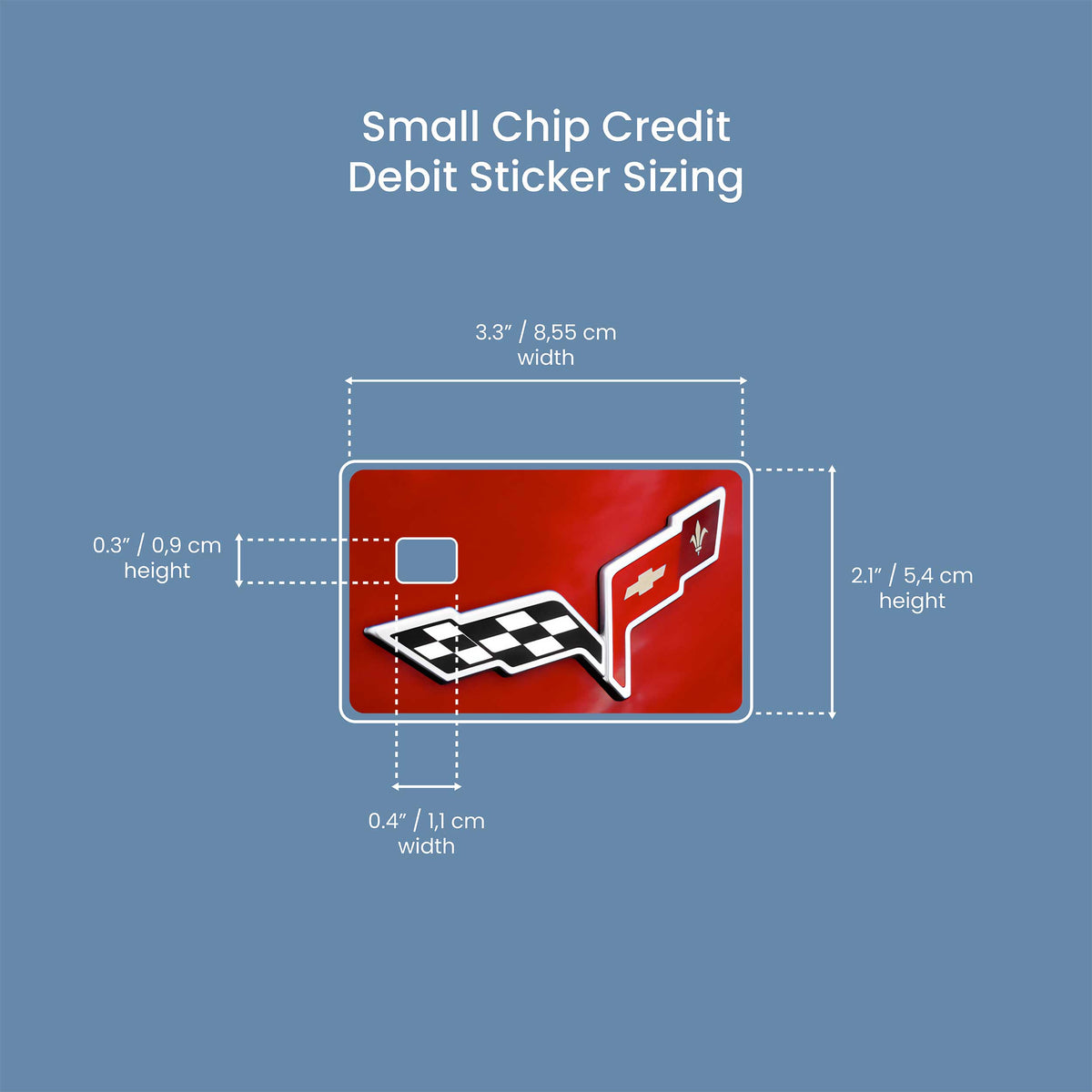 Corvette - Premium Vinyl Credit Card Skin Cover by Wonderwallsboutique