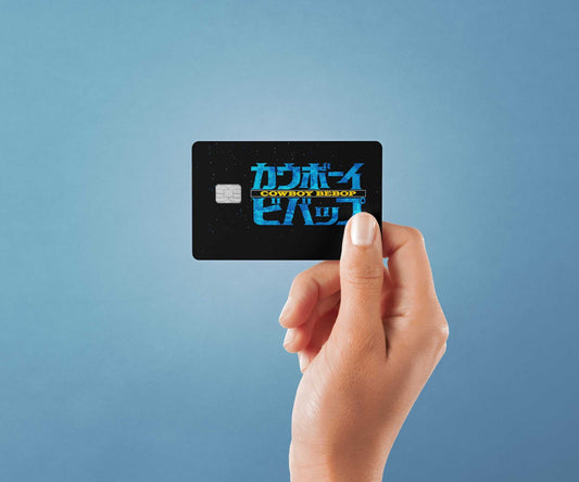 Watercolor cowboy bebop design | credit card sticker | small chip | credit card skin for nursery and home wall decor.