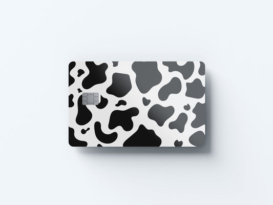 Watercolor cow print design | credit card sticker | small chip | credit card skin for nursery and home wall decor.