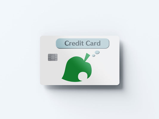 Watercolor credit card leaf design | credit card sticker | small chip | credit card skin for nursery and home wall decor.