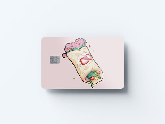 Watercolor crepe design | credit card sticker | small chip | credit card skin for nursery and home wall decor.