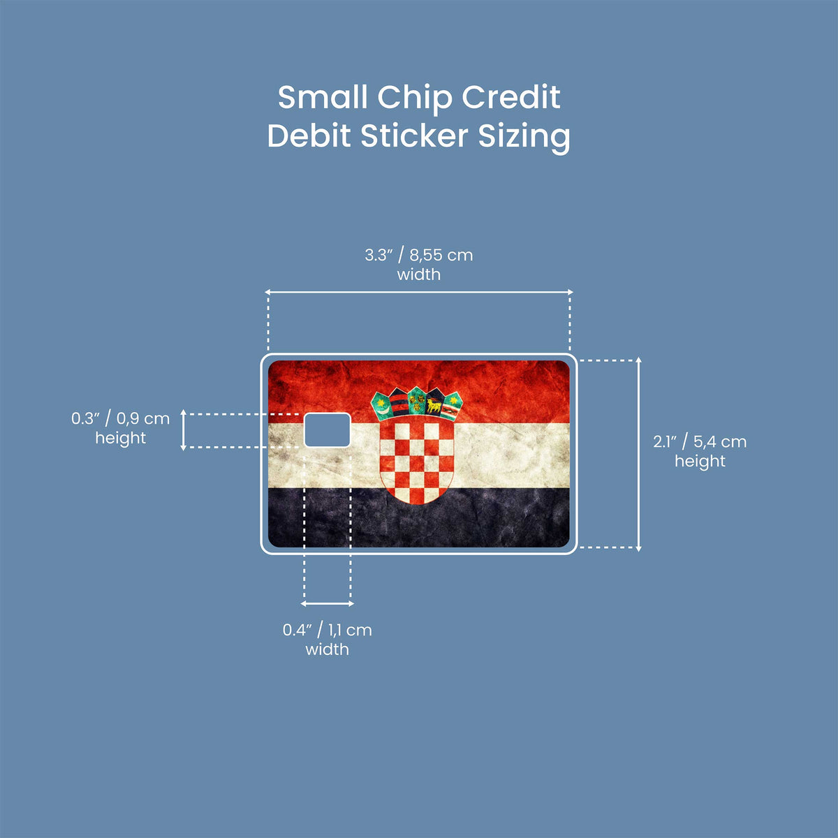 Croatia Retro Flag - Premium Vinyl Credit Card Skin Cover by Wonderwallsboutique