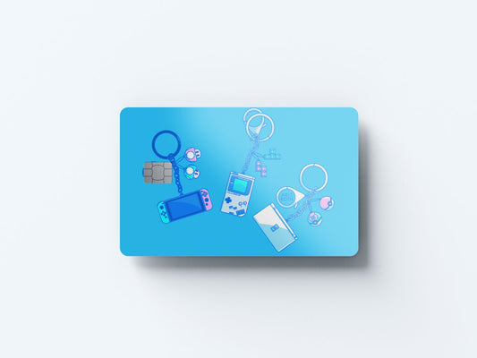 Watercolor cyber charms 1 design | credit card sticker | small chip | credit card skin for nursery and home wall decor.