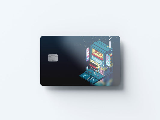 Watercolor cyberpunk soy milk design | credit card sticker | small chip | credit card skin for nursery and home wall decor.