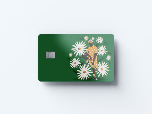 Watercolor daisy dreams design | credit card sticker | small chip | credit card skin for nursery and home wall decor.