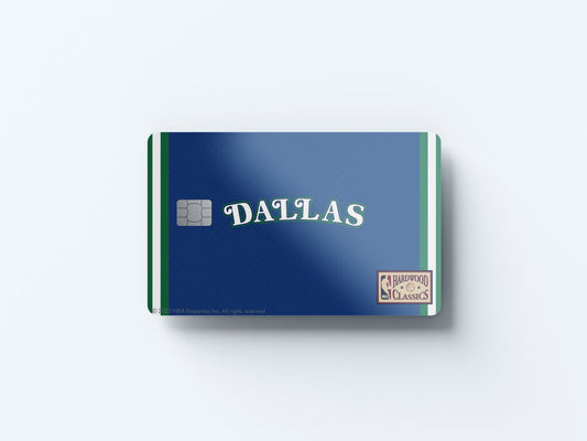Watercolor dallas mavericks away hardwood classics design | credit card sticker | small chip | credit card skin for nursery and home wall decor.