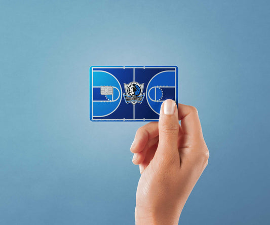 Watercolor dallas mavericks courtside design | credit card sticker | small chip | credit card skin for nursery and home wall decor.