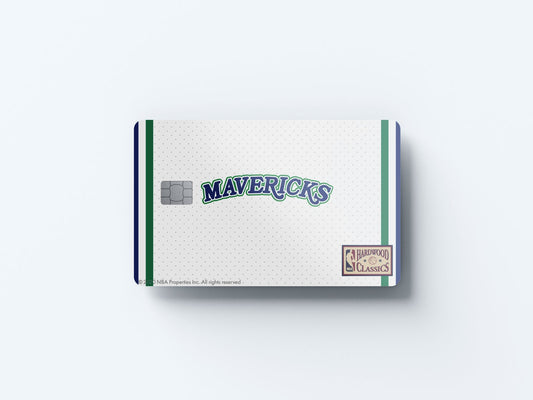 Watercolor dallas mavericks home hardwood classics design | credit card sticker | small chip | credit card skin for nursery and home wall decor.