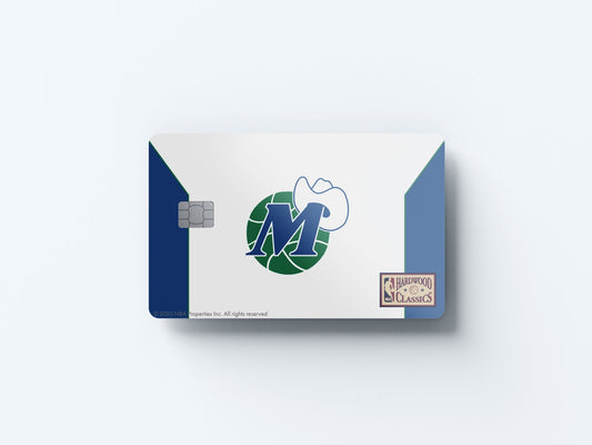 Watercolor dallas mavericks home warmups hardwood classics design | credit card sticker | small chip | credit card skin for nursery and home wall decor.