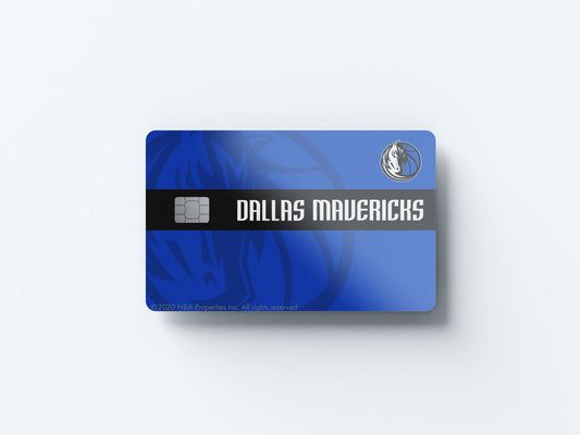 Watercolor dallas mavericks midcourt design | credit card sticker | small chip | credit card skin for nursery and home wall decor.