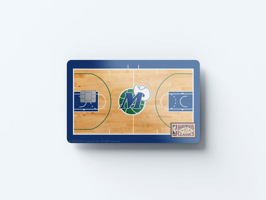 Watercolor dallas mavericks retro courtside hardwood classics design | credit card sticker | small chip | credit card skin for nursery and home wall decor.