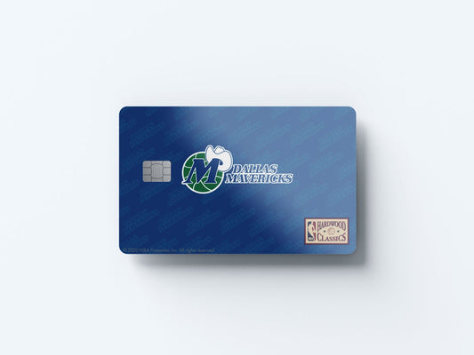 Watercolor dallas mavericks throwback hardwood classics design | credit card sticker | small chip | credit card skin for nursery and home wall decor.