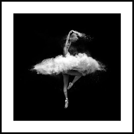 Watercolor dancer poster for nursery and home wall decor.