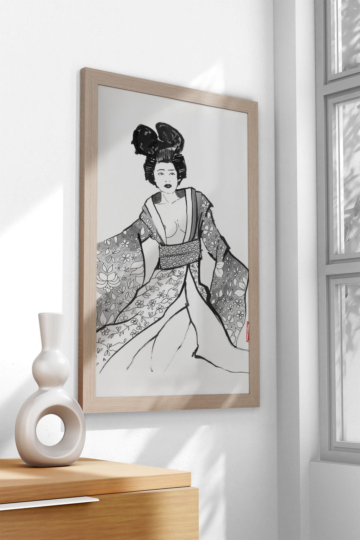 dancing geisha Asian Style Poster | Wall Art for Home & Office | High-Quality Print - High-Quality Visual Display