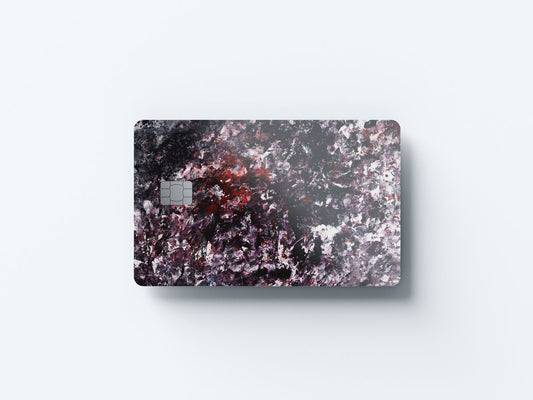 Watercolor dark abstract design | credit card sticker | small chip | credit card skin for nursery and home wall decor.