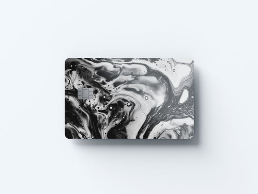 Watercolor dark drip design | credit card sticker | small chip | credit card skin for nursery and home wall decor.