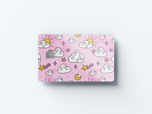 Watercolor daydreaming design | credit card sticker | small chip | credit card skin for nursery and home wall decor.