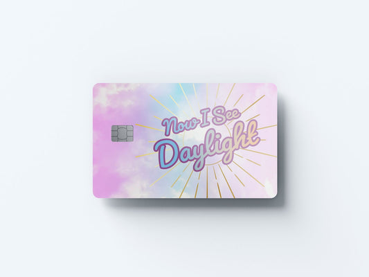 Watercolor daylight design | credit card sticker | small chip | credit card skin for nursery and home wall decor.