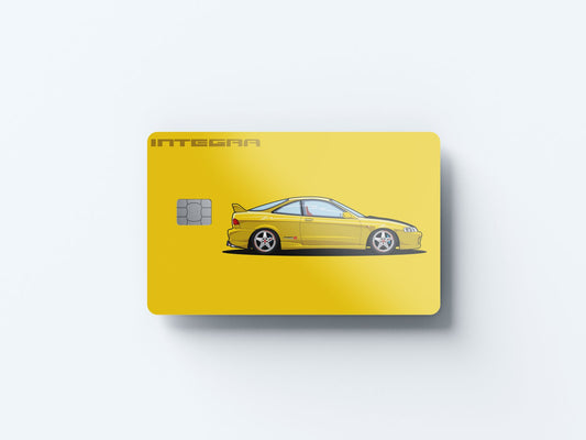 Watercolor dc2 integra design | credit card sticker | small chip | credit card skin for nursery and home wall decor.