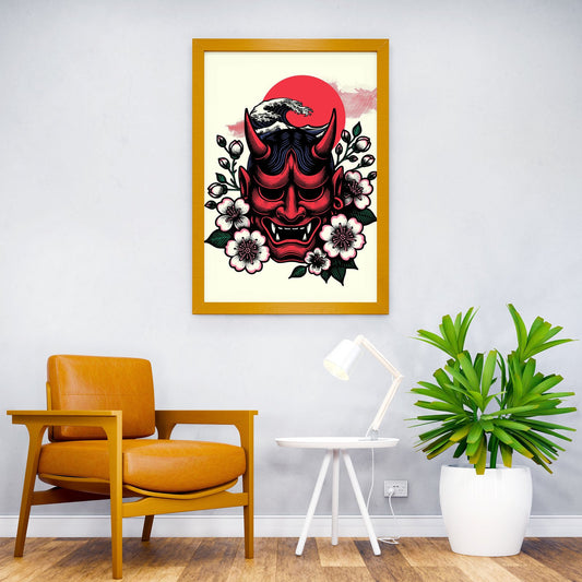 demon oni pop art Asian Style Poster | Wall Art for Home & Office | High-Quality Print - High-Quality Visual Display