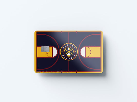 Watercolor denver nuggets courtside design | credit card sticker | small chip | credit card skin for nursery and home wall decor.