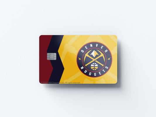 Watercolor denver nuggets crossover design | credit card sticker | small chip | credit card skin for nursery and home wall decor.
